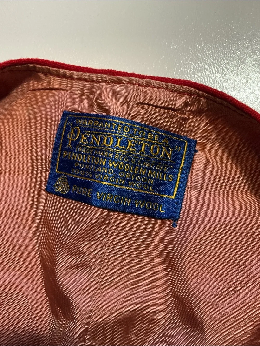 Vintage Pendleton 100% Pure Virgin Wool Made In USA Lined Red Button Front Vest